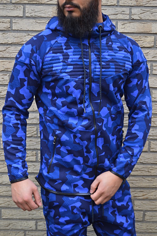 blue camo tracksuit womens